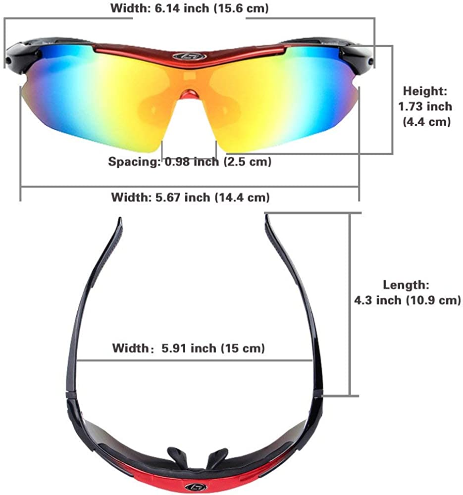 Polarised sports sunglasses